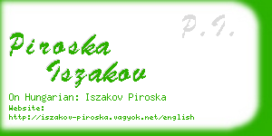 piroska iszakov business card